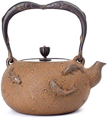קומקום תה ברזל קומקום ברזל קומקום דוד תה בעבודת יד, דרום יפן קומקום תה סט קומקום, PIBM, ברזל, 1400 מל