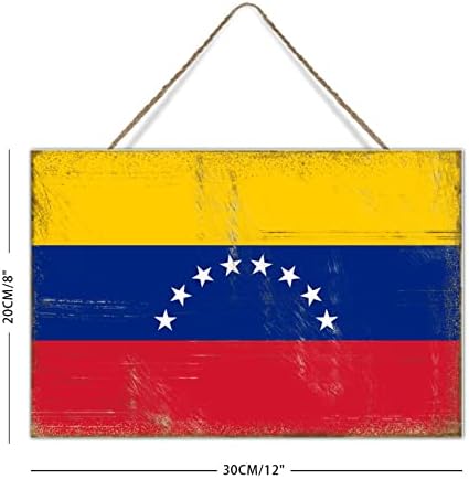 דגל וונצואלה דגל קיר עץ פלאק ונצואלה שלט תליה בית חווה כפרי דגל לאומי כפרי עץ קיר קיר תליה שלט