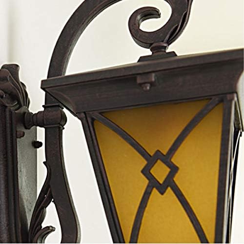 MJWDP בסגנון אירופי מנורת קיר חיצונית מנורת גינה חיצונית גן וילה דלת רטרו קיר מנורת קיר חיצוני מנורת מרפסת