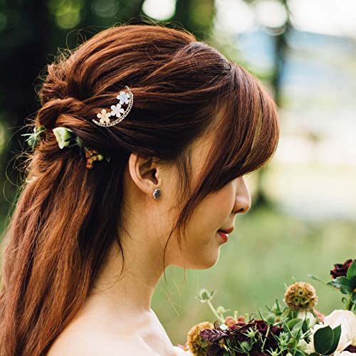 ברינהיל פרח שיער סיכות לנשים בעבודת יד חמוד שיער קליפים אביזרי משי צעיף אבזם