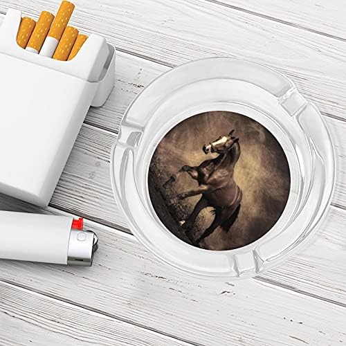 מפעיל סוס מודרני מגש אפר עגול אפר נייד סיגריות סיגריות דקורטיביות מחזיק מאפרה למשרד ביתי
