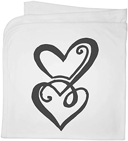 Azeeda 'Heartsing Hearts' שמיכה לתינוקות כותנה / צעיף