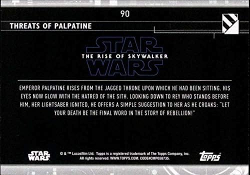2020 Topps מלחמת הכוכבים עלייה של Skywalker Series 290 איומים של כרטיס מסחר פלפטין