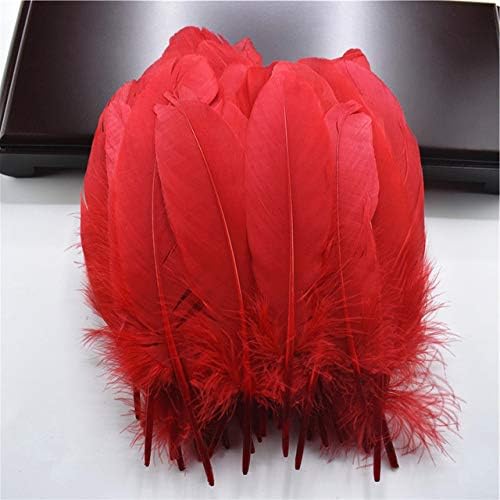 100 יחידות 6-8 אינץ טבעי גדול אדום אווז נוצות עבור חלום התפסן מלאכות בגדי קישוט