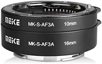 Meike MK-S-AF3A מתכת מתכת אוטומטית פוקוס מאקרו מאקרו טבעת מתאם מתאם עבור SONY ללא מראה E-Mount Fe-Mount