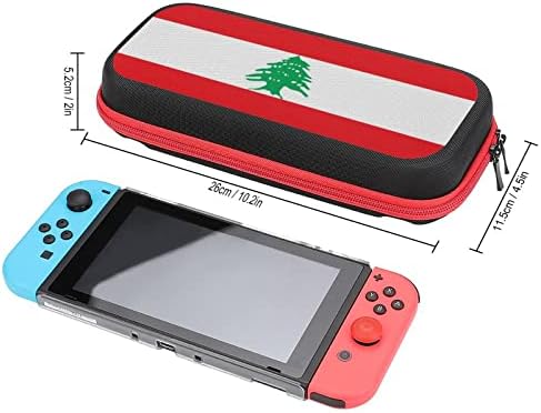 לבנון דגל תיק נשיאה מגן כיסוי קליפה קשה נסיעות תיק נייד משחק כרטיס תיק עבור מתג