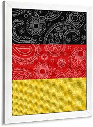 גרמניה דגל פייזלי דגל יהלום מסגרות מקדחה מלאה בציור יהלום אמנות קיר לעיצוב משרדי ביתי