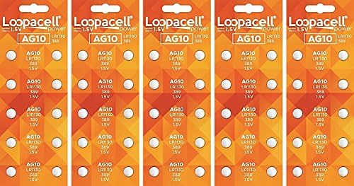 LOOPACELL AG10 סוללות צפייה - LR1130, SR1130SW, 389, 189