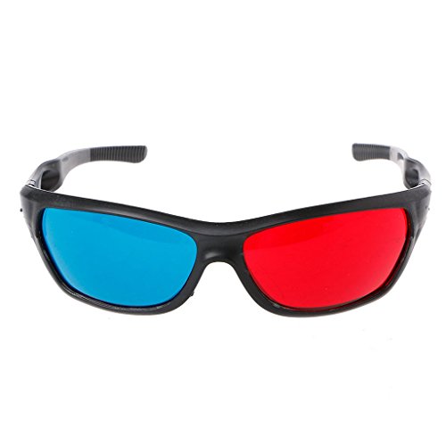 1 זוג אנאגליף אדום וכחול 3 משקפיים עבור סרט משחק וידאו טלוויזיה תיאטרון משקפיים