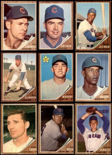 1962 Topps Chicago Cubs Team Set Chicago Cubs Ex Cubs