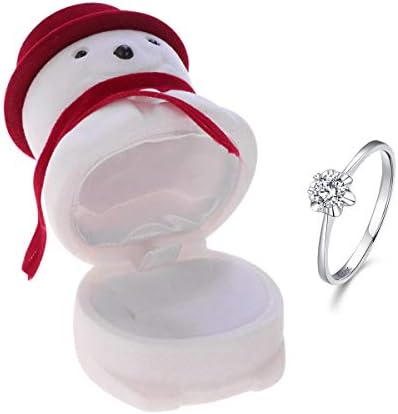 לבן ואדום שלג תכשיטי מקרה יצירתי שרשרת עגיל מיכל חג המולד אריזה תיבת פלנל תכשיטי טבעת מחזיק תכשיטי