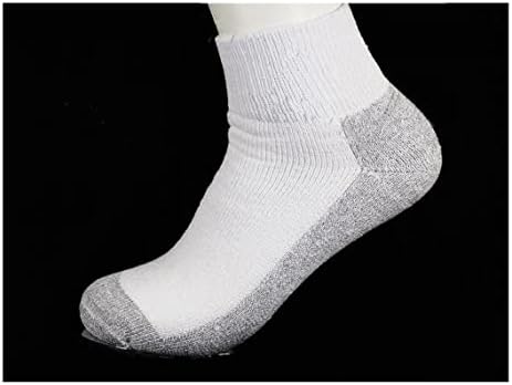 גרבי קרסול אקשן לגברים - לבן ואפור - גרביים בגזרה נמוכה לגברים-זוג אחד לחבילה. נוחות בשקית! גודל