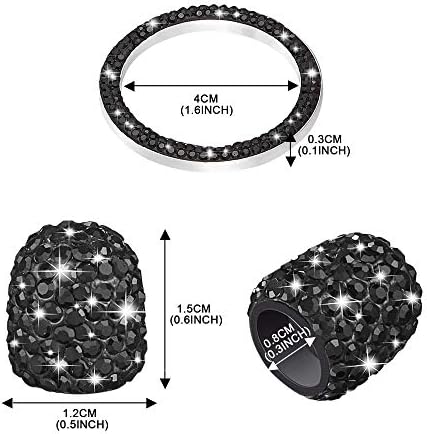כיסויי גבעול אוניברסליים של ווינקה ריינסטון עם טבעת סמל מדבקה של 1 יחידות רכב טבעת סמל מדבקה של