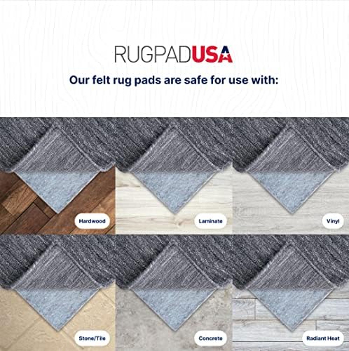 Rugpadusa - יסודות - 10'x14 ' - 1/4 עבה - לבד - כרית שטיח ריפוד מגן - בטוחה לכל הקומות והגימורים