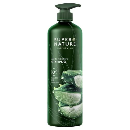 Super Nature Super Supent Aloe Shampoo לחות עדין, 30 גרם נוזלים, 2.23 פאונד, ספירה 1