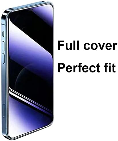 2 יחידות אנטי-כחול פרטיות מזג זכוכית אנטי-מרגל מסך מגן אנטי-מציץ סרט חליפת לאייפון 14 פרו מקס, 6.7 אינץ