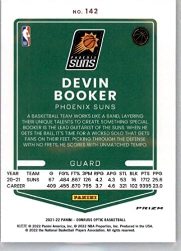 2021-22 Donruss Optic Purple 142 Devin Booker Phoenix Suns NBA כרטיס מסחר בכדורסל