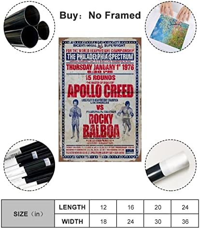 Supeng Rocky Balboa vs Apollo Vintage Vintage Poster Poster ציור דקורטיבי כרזות קיר קיר ואמנות הדפסת