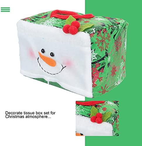 מחזיק תיבת רקמות לחג המולד של Patkaw: 2 יחידות שלג ברקמות שלג כיסוי בדים שאינם ארוגים בד חורף