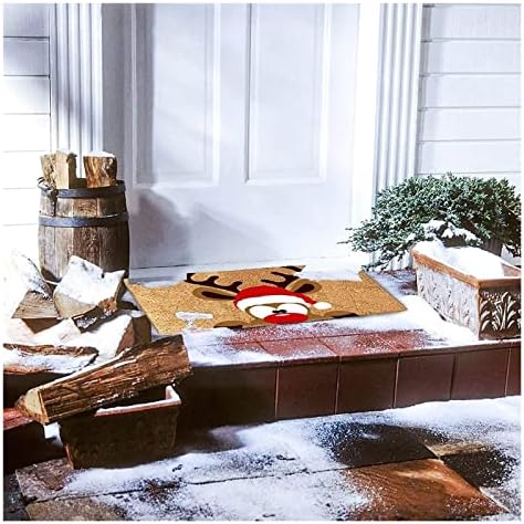 קישוטי חג המולד של קישוטי חג המולד שולחני חג המולד שטיחי איילים מקורה שטיחי כניסה חיצוניים מקורה שטיחים