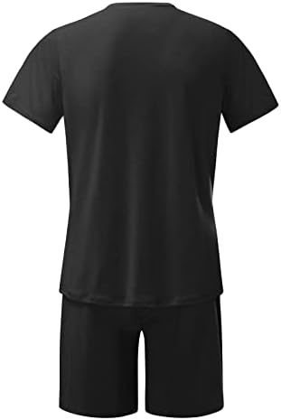 חולצות גברים של Zhensanguo חולצות שרוול קצר שרוול קצר לגברים חולצות טי ומכנסי ספורט קלאסיים של