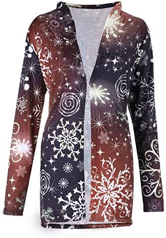 קרדיגן חג המולד של Xiloccer לנשים מעילי חורף ומעילים מעיל נשים מעיל ז'קט ז'קט שזוף מעילי חורף מסוגננים