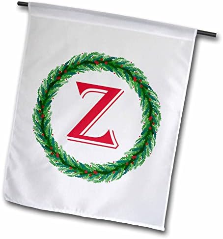 3drose זר חג המולד מונוגרמה z אדום ראשוני, SM3DR - דגלים