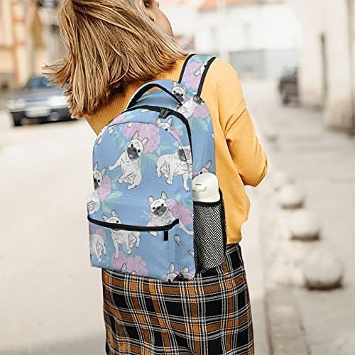חמוד צרפתית בולדוג נסיעות תרמילי אופנה כתף תיק אור משקל רב כיס חבילת יום עבור בית ספר מחקר עבודת