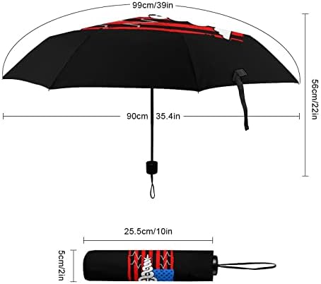 אחות פטריוטית אמריקאי ארהב דגל נסיעות מטרייה עמיד רוח מתקפל מטרייה לגשם נייד מטרייה אוטומטי לפתוח ולסגור
