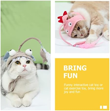 Stobok חתול מתגרה צעצוע מקורה לחתול חתול מקניט מקניט שרביט טיזר מקל מקל לובש צעצוע של חתול 2 יחידות