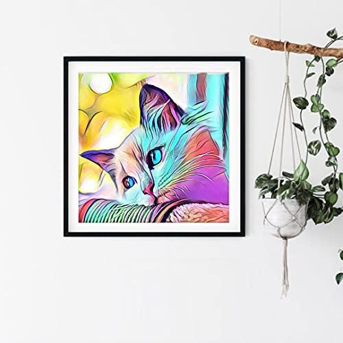 ערכות ציור יהלומים למבוגרים 5 ד תרגיל מלא חתול בעלי החיים יהלומי אמנות צבע על ידי מספרי רקמת אמנות קרפט