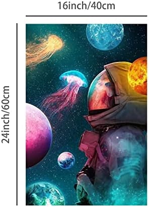 פוסטרים של Speceman לחדר אסתטי בחלל חיצוני נוף אמנות לא ממוסגר 16x24in Planet Planeflist