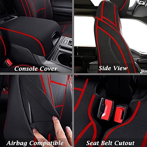 CoverAdo Coar Seat Cover סט מלא עם ניאופרן אטום למים, מגן מושב רכב קדמי ואחורי למשאיות, התאמה אישית