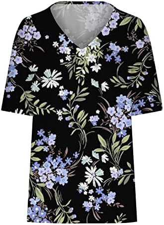 חולצות טופ חולצות קיץ גדולות לנשים להדפיס פרחוני נשים חולצות חולצות קלות חולצות וינטג 'גרפיקה