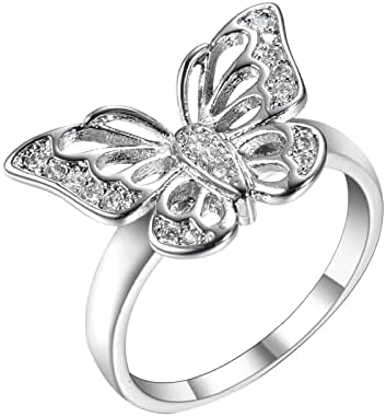 2023 חדש יצירתי נשים זירקון צמיד בעלי החיים פרפר תכשיטי טבעת נישואים טבעת אופנה נסיכת אירוסין טבעת
