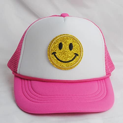 ילדים חיוך פנים כובע רשת נהג משאית כובעי מתכוונן בייסבול כובע לפעוטות בני בנות יוניסקס