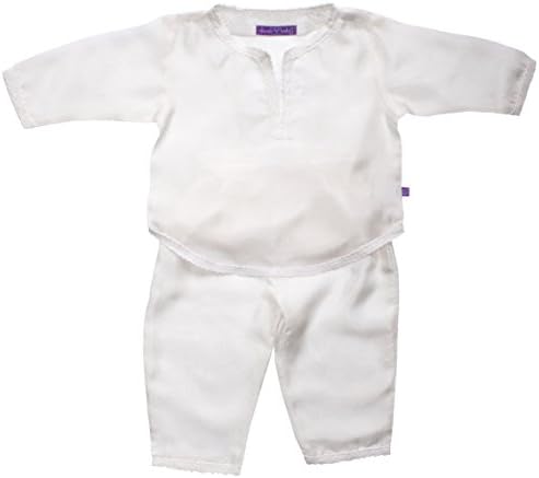 תלבושת תינוקות הודית של דיוואלי לבנים - משי - 0-12 חודשים