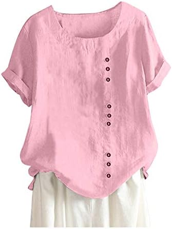 בתוספת גודל חולצות לנשים חולצות לנשים טוניקת חולצות עבור חותלות קצר שרוול צווארון חולצות מקרית רופף מתאים
