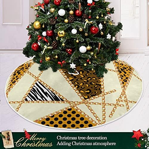 חצאית עץ חג המולד של Oarencol גיאומטריה נמר 36 אינץ