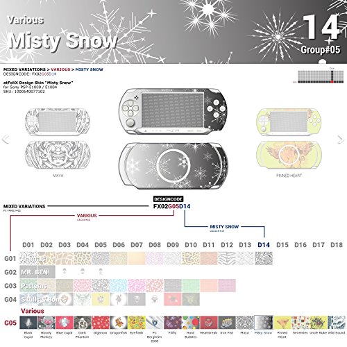 Sony PSP-E1000 / E1004 עור עיצוב מדבקה מדבקה שלג עבור PSP-E1000 / E1004