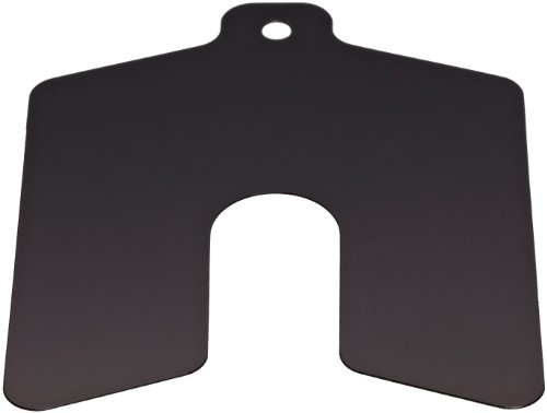PVC Shim מחורץ, שחור, 0.0125 עובי, 2 רוחב, אורך 2 , 0.625 רוחב חריץ