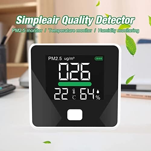 Miaohy PM2.5 גלאי איכות אוויר גלאי טמפרטורה לחות מד גז צג גז מסך LCD מדחום אבק רב-פונקציונלי
