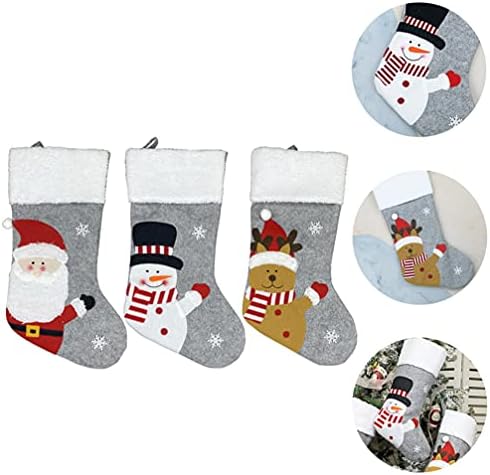 Nuobesty Decation Decation אימוני חג המולד בהתאמה אישית חג המולד גרביים גדולים עם סנטה שלג אייל