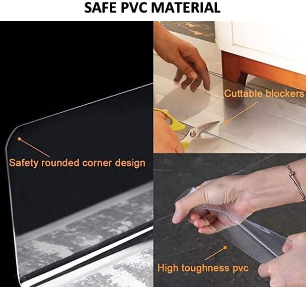 מתחת לחוסם מיטה לחיות מחמד - פגוש פער עבור רהיטים תחת ריהוט BPA חינם PVC עם קלטת החלפת גליל עצור דברים נכנסים