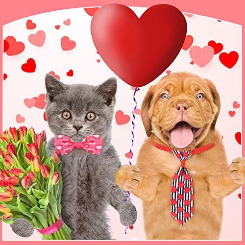 Chunful 150 PCS חתול פרפר עניבת עניבת כלב קשת קשת קשת צווארוני כלבים לחג עניבה מתכווננת כלב