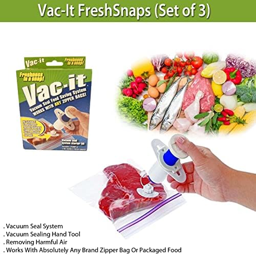 Vac-it Freshsnaps שקיות אחסון מזון כלי איטום ואקום