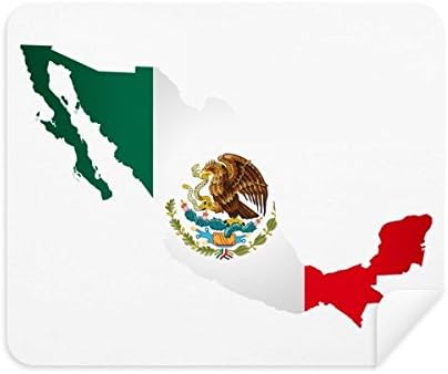 אדום ירוק מקסיקו מפת סמל נשר לאכול נחש ניקוי בד מסך מנקה 2 יחידות זמש בד