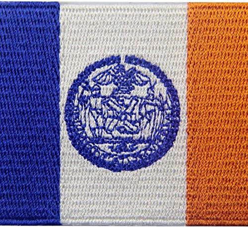 דגל ניו יורק דגל טלאי רקום ברזל על תפירה על סמל