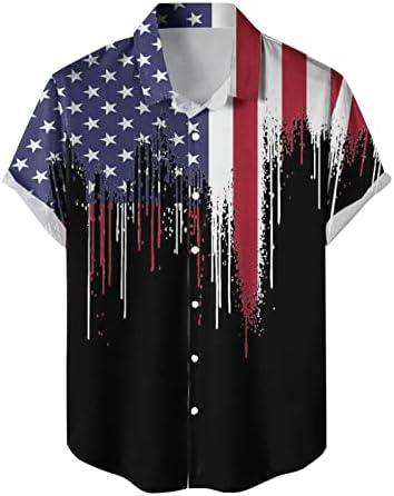 2023 יום עצמאות אמריקאי חדשני של גברים חדשים טלאים טלאים טלאים חולצה שרוול קצר שרוול קצר גברים