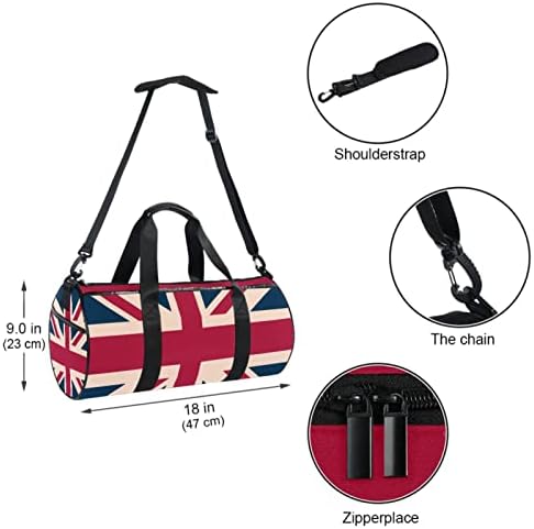 אני אוהב את בריטניה בציר בריטי דגל תרמיל כתף לשאת תיק בד נסיעות תיק עבור חדר כושר ספורט ריקוד נסיעות סוף שבוע